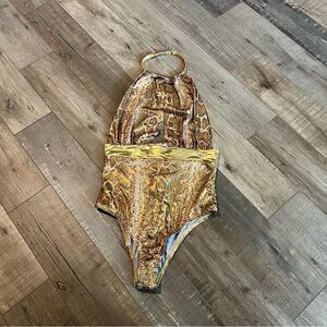 Forplay snake pattern 1 pc bikini size s/m